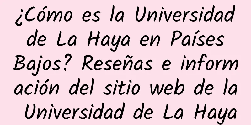 ¿Cómo es la Universidad de La Haya en Países Bajos? Reseñas e información del sitio web de la Universidad de La Haya
