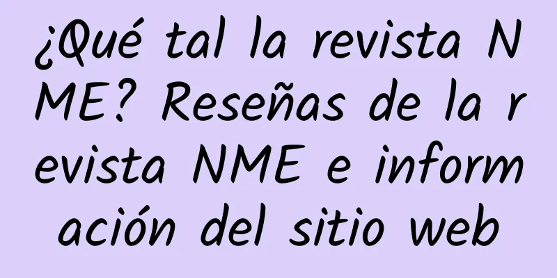¿Qué tal la revista NME? Reseñas de la revista NME e información del sitio web