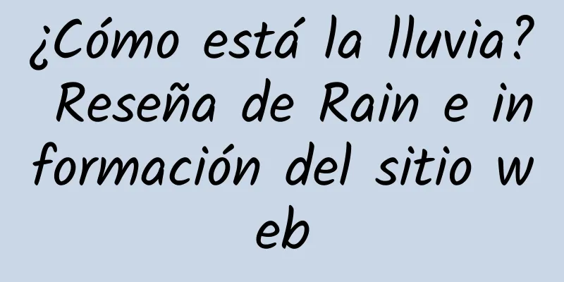 ¿Cómo está la lluvia? Reseña de Rain e información del sitio web