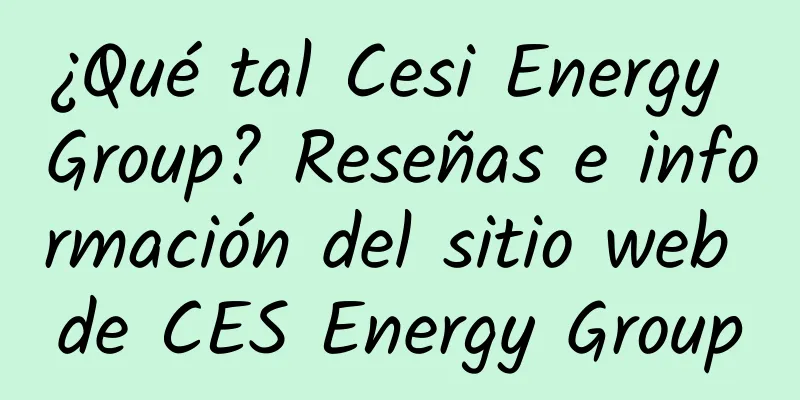 ¿Qué tal Cesi Energy Group? Reseñas e información del sitio web de CES Energy Group