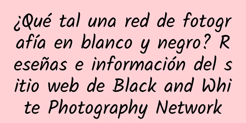 ¿Qué tal una red de fotografía en blanco y negro? Reseñas e información del sitio web de Black and White Photography Network