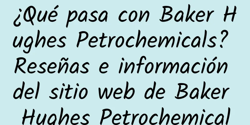 ¿Qué pasa con Baker Hughes Petrochemicals? Reseñas e información del sitio web de Baker Hughes Petrochemical