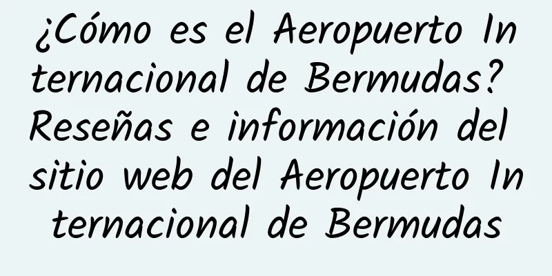 ¿Cómo es el Aeropuerto Internacional de Bermudas? Reseñas e información del sitio web del Aeropuerto Internacional de Bermudas