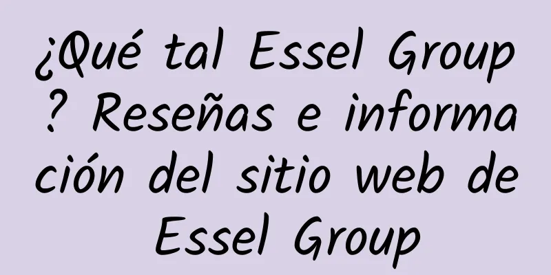 ¿Qué tal Essel Group? Reseñas e información del sitio web de Essel Group