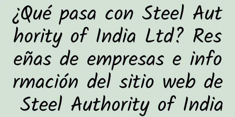 ¿Qué pasa con Steel Authority of India Ltd? Reseñas de empresas e información del sitio web de Steel Authority of India