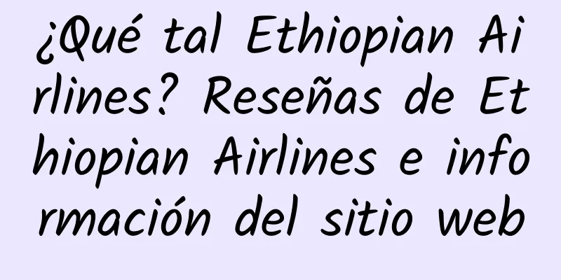 ¿Qué tal Ethiopian Airlines? Reseñas de Ethiopian Airlines e información del sitio web
