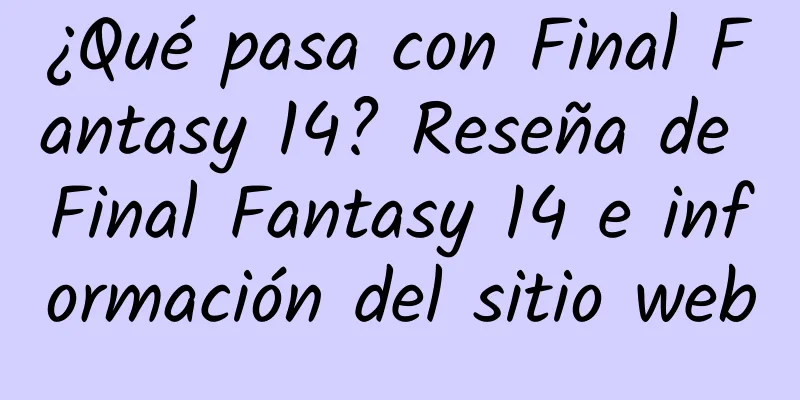 ¿Qué pasa con Final Fantasy 14? Reseña de Final Fantasy 14 e información del sitio web