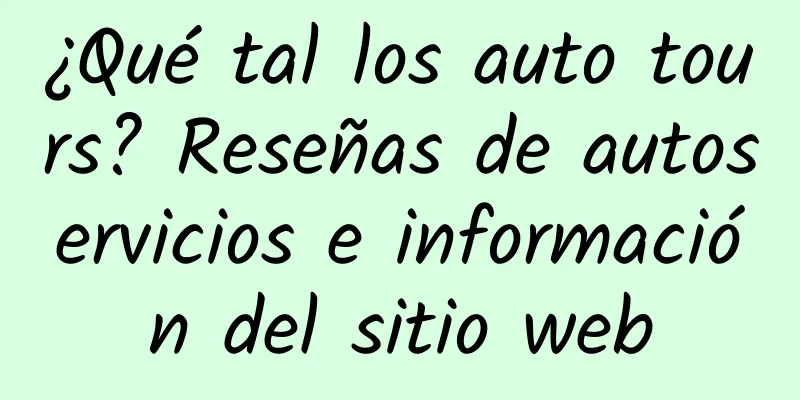 ¿Qué tal los auto tours? Reseñas de autoservicios e información del sitio web