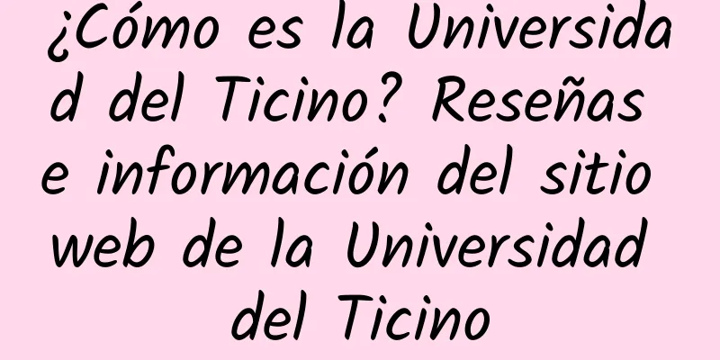 ¿Cómo es la Universidad del Ticino? Reseñas e información del sitio web de la Universidad del Ticino
