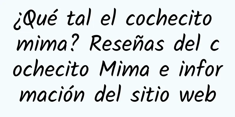 ¿Qué tal el cochecito mima? Reseñas del cochecito Mima e información del sitio web