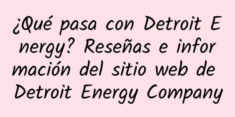 ¿Qué pasa con Detroit Energy? Reseñas e información del sitio web de Detroit Energy Company