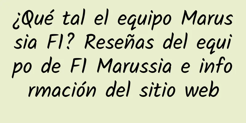 ¿Qué tal el equipo Marussia F1? Reseñas del equipo de F1 Marussia e información del sitio web