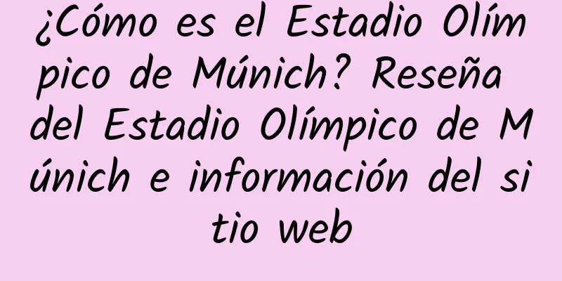 ¿Cómo es el Estadio Olímpico de Múnich? Reseña del Estadio Olímpico de Múnich e información del sitio web