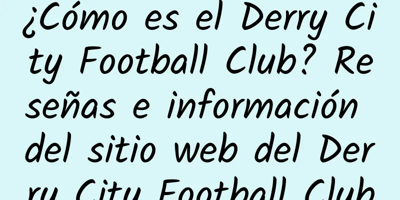 ¿Cómo es el Derry City Football Club? Reseñas e información del sitio web del Derry City Football Club