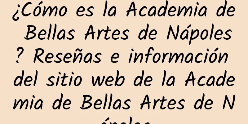 ¿Cómo es la Academia de Bellas Artes de Nápoles? Reseñas e información del sitio web de la Academia de Bellas Artes de Nápoles