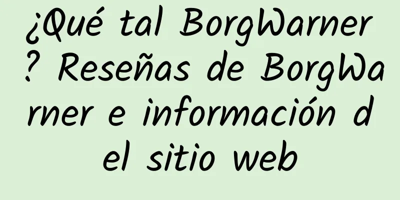 ¿Qué tal BorgWarner? Reseñas de BorgWarner e información del sitio web