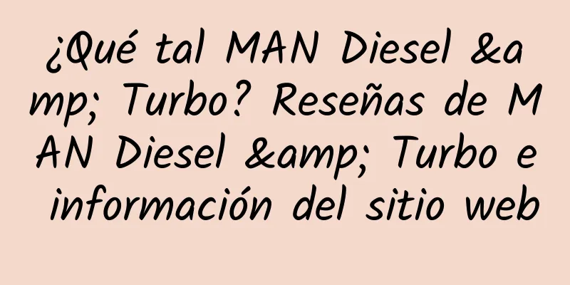 ¿Qué tal MAN Diesel & Turbo? Reseñas de MAN Diesel & Turbo e información del sitio web
