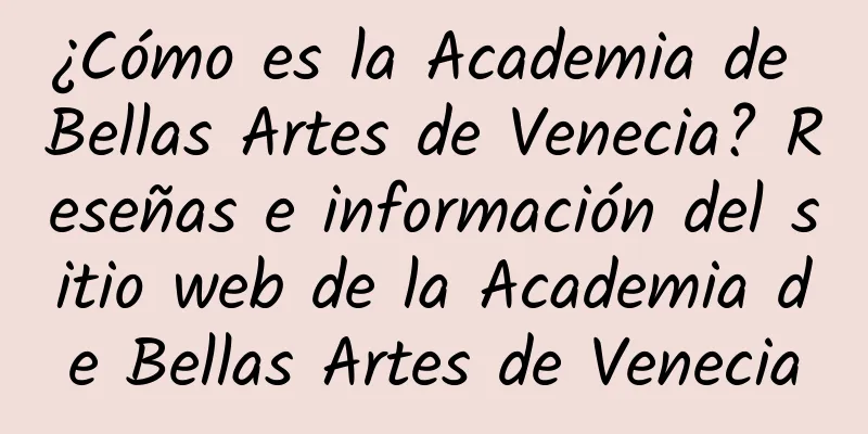¿Cómo es la Academia de Bellas Artes de Venecia? Reseñas e información del sitio web de la Academia de Bellas Artes de Venecia