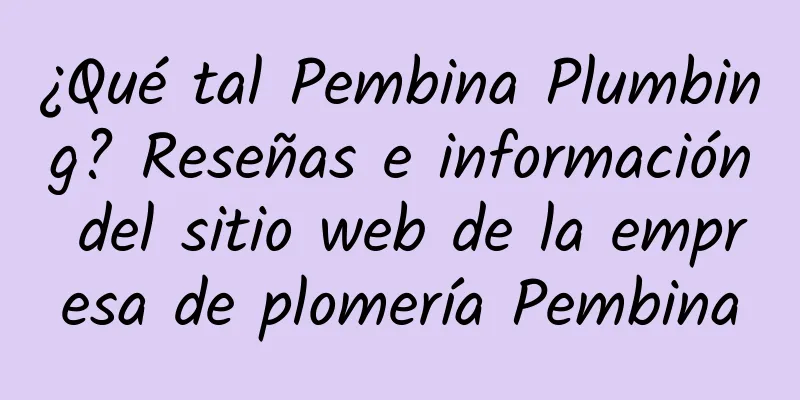 ¿Qué tal Pembina Plumbing? Reseñas e información del sitio web de la empresa de plomería Pembina
