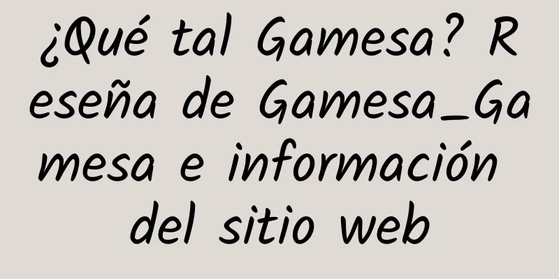 ¿Qué tal Gamesa? Reseña de Gamesa_Gamesa e información del sitio web