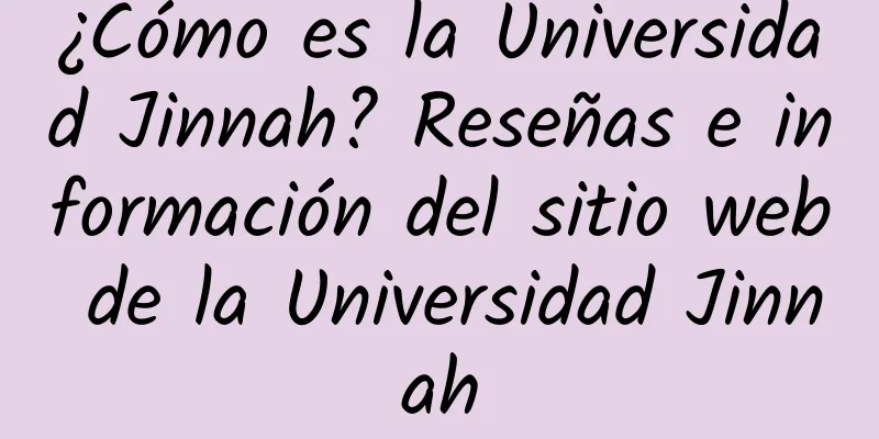 ¿Cómo es la Universidad Jinnah? Reseñas e información del sitio web de la Universidad Jinnah