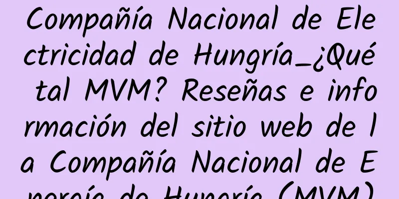 Compañía Nacional de Electricidad de Hungría_¿Qué tal MVM? Reseñas e información del sitio web de la Compañía Nacional de Energía de Hungría (MVM)