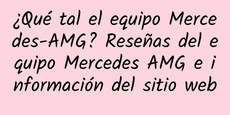 ¿Qué tal el equipo Mercedes-AMG? Reseñas del equipo Mercedes AMG e información del sitio web
