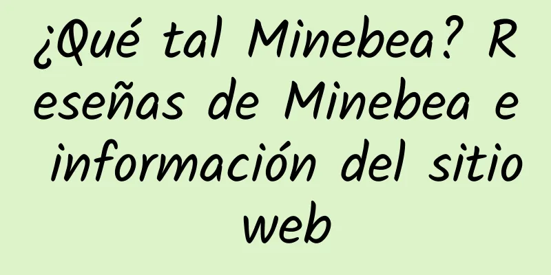 ¿Qué tal Minebea? Reseñas de Minebea e información del sitio web