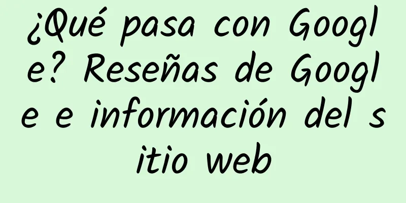 ¿Qué pasa con Google? Reseñas de Google e información del sitio web