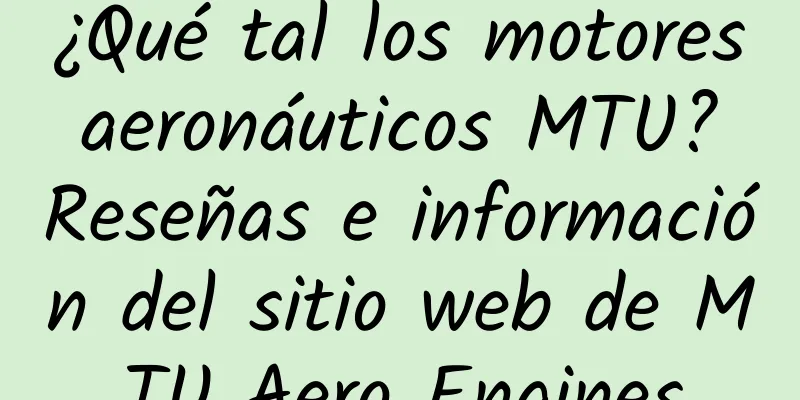 ¿Qué tal los motores aeronáuticos MTU? Reseñas e información del sitio web de MTU Aero Engines