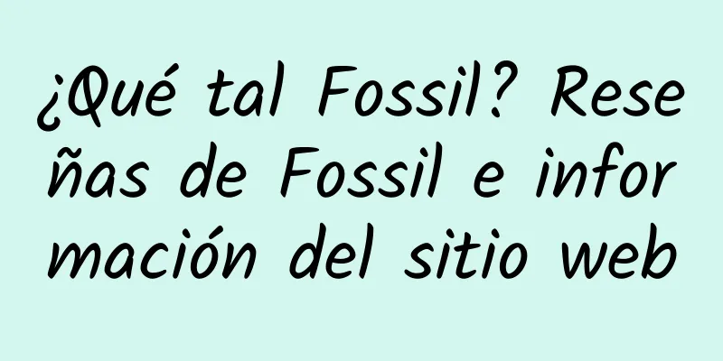 ¿Qué tal Fossil? Reseñas de Fossil e información del sitio web