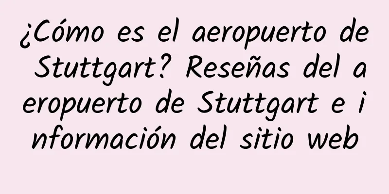 ¿Cómo es el aeropuerto de Stuttgart? Reseñas del aeropuerto de Stuttgart e información del sitio web