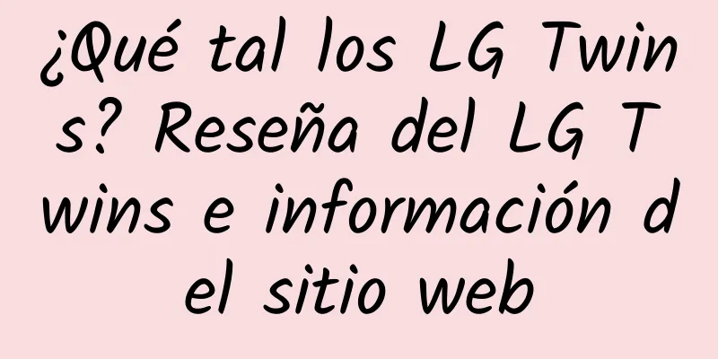 ¿Qué tal los LG Twins? Reseña del LG Twins e información del sitio web