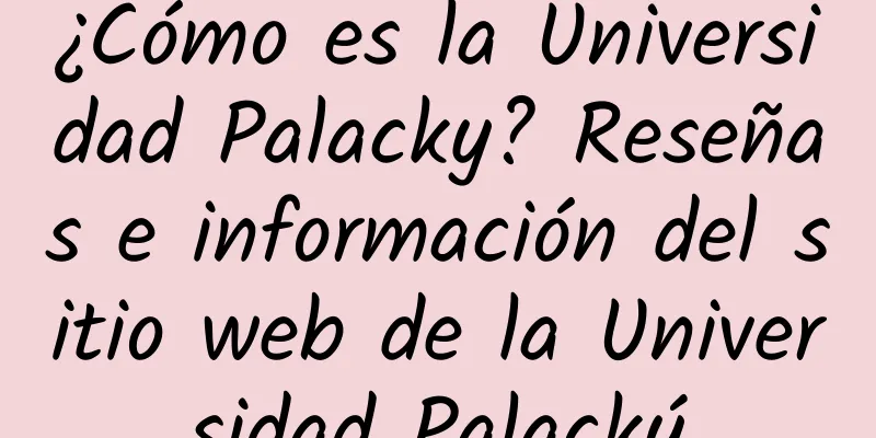 ¿Cómo es la Universidad Palacky? Reseñas e información del sitio web de la Universidad Palacký