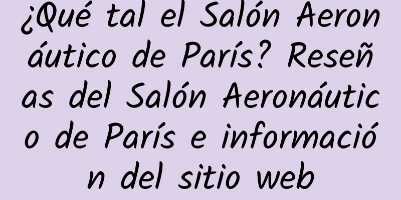 ¿Qué tal el Salón Aeronáutico de París? Reseñas del Salón Aeronáutico de París e información del sitio web