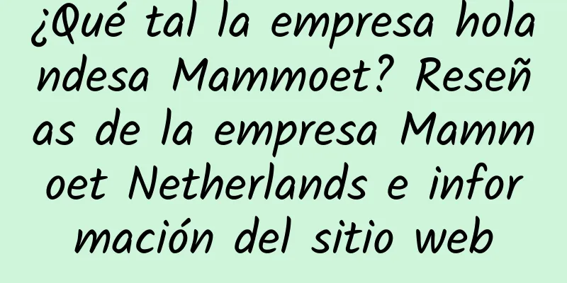 ¿Qué tal la empresa holandesa Mammoet? Reseñas de la empresa Mammoet Netherlands e información del sitio web