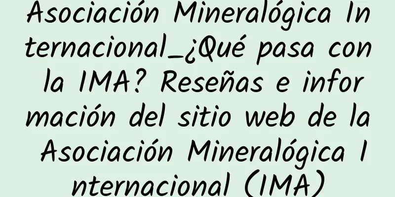 Asociación Mineralógica Internacional_¿Qué pasa con la IMA? Reseñas e información del sitio web de la Asociación Mineralógica Internacional (IMA)