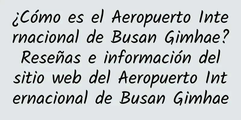 ¿Cómo es el Aeropuerto Internacional de Busan Gimhae? Reseñas e información del sitio web del Aeropuerto Internacional de Busan Gimhae
