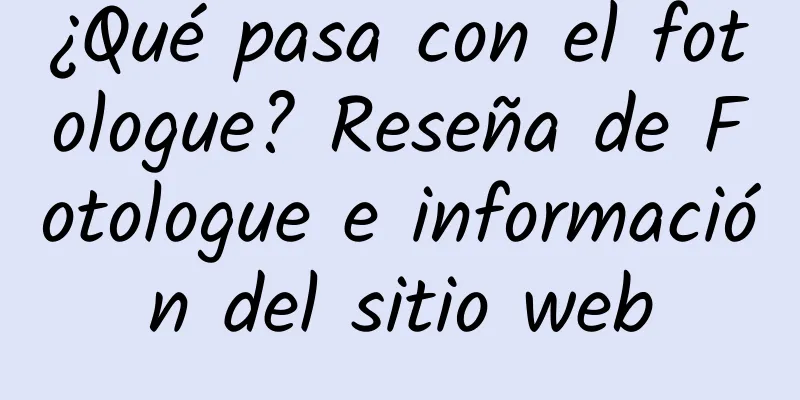 ¿Qué pasa con el fotologue? Reseña de Fotologue e información del sitio web