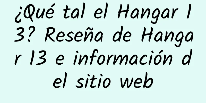 ¿Qué tal el Hangar 13? Reseña de Hangar 13 e información del sitio web