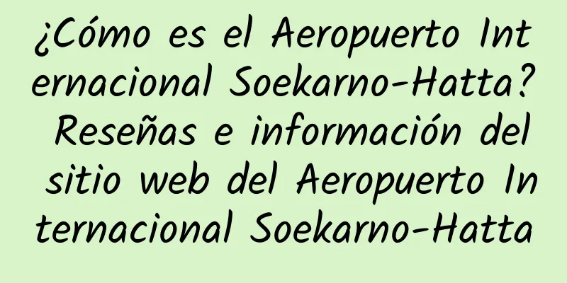 ¿Cómo es el Aeropuerto Internacional Soekarno-Hatta? Reseñas e información del sitio web del Aeropuerto Internacional Soekarno-Hatta