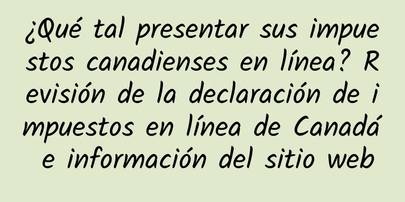 ¿Qué tal presentar sus impuestos canadienses en línea? Revisión de la declaración de impuestos en línea de Canadá e información del sitio web