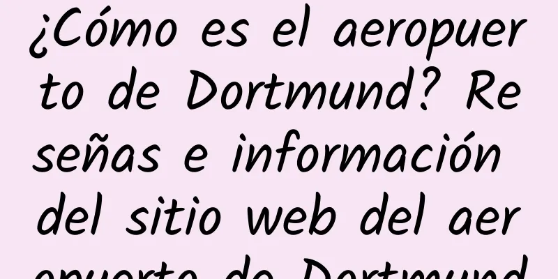 ¿Cómo es el aeropuerto de Dortmund? Reseñas e información del sitio web del aeropuerto de Dortmund