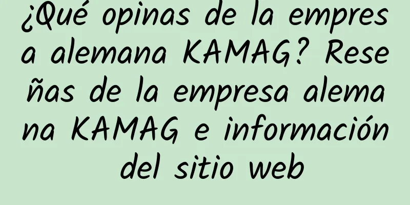 ¿Qué opinas de la empresa alemana KAMAG? Reseñas de la empresa alemana KAMAG e información del sitio web