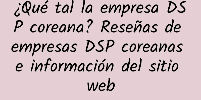 ¿Qué tal la empresa DSP coreana? Reseñas de empresas DSP coreanas e información del sitio web