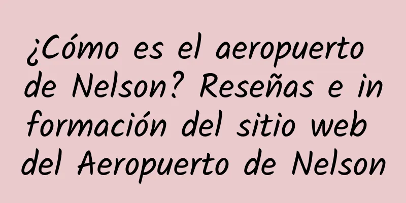 ¿Cómo es el aeropuerto de Nelson? Reseñas e información del sitio web del Aeropuerto de Nelson