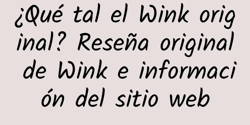 ¿Qué tal el Wink original? Reseña original de Wink e información del sitio web
