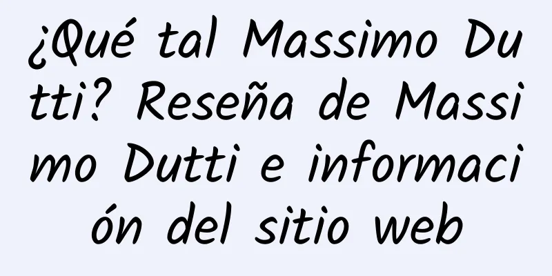 ¿Qué tal Massimo Dutti? Reseña de Massimo Dutti e información del sitio web